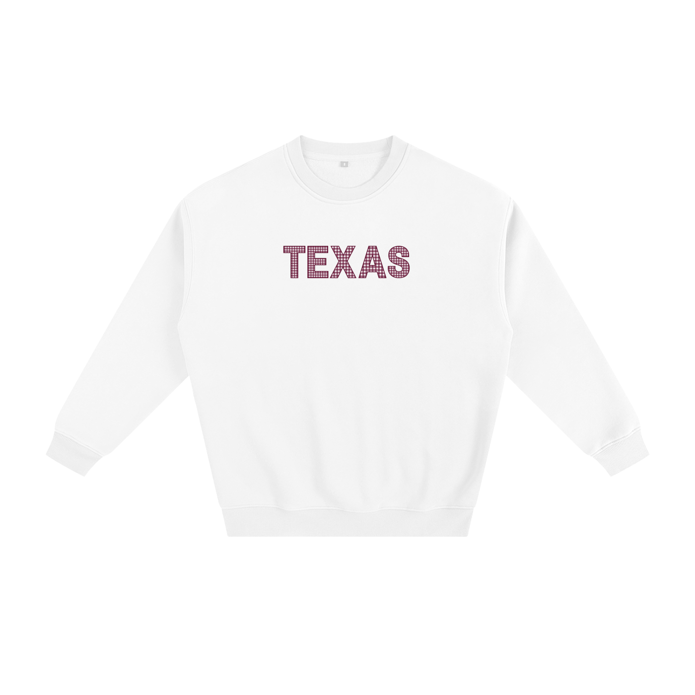 Maroon Gingham Crewneck