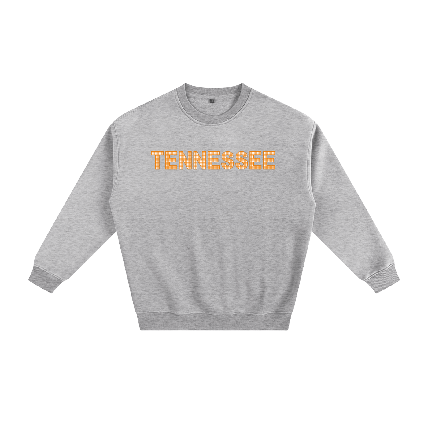 Orange Gingham Crewneck