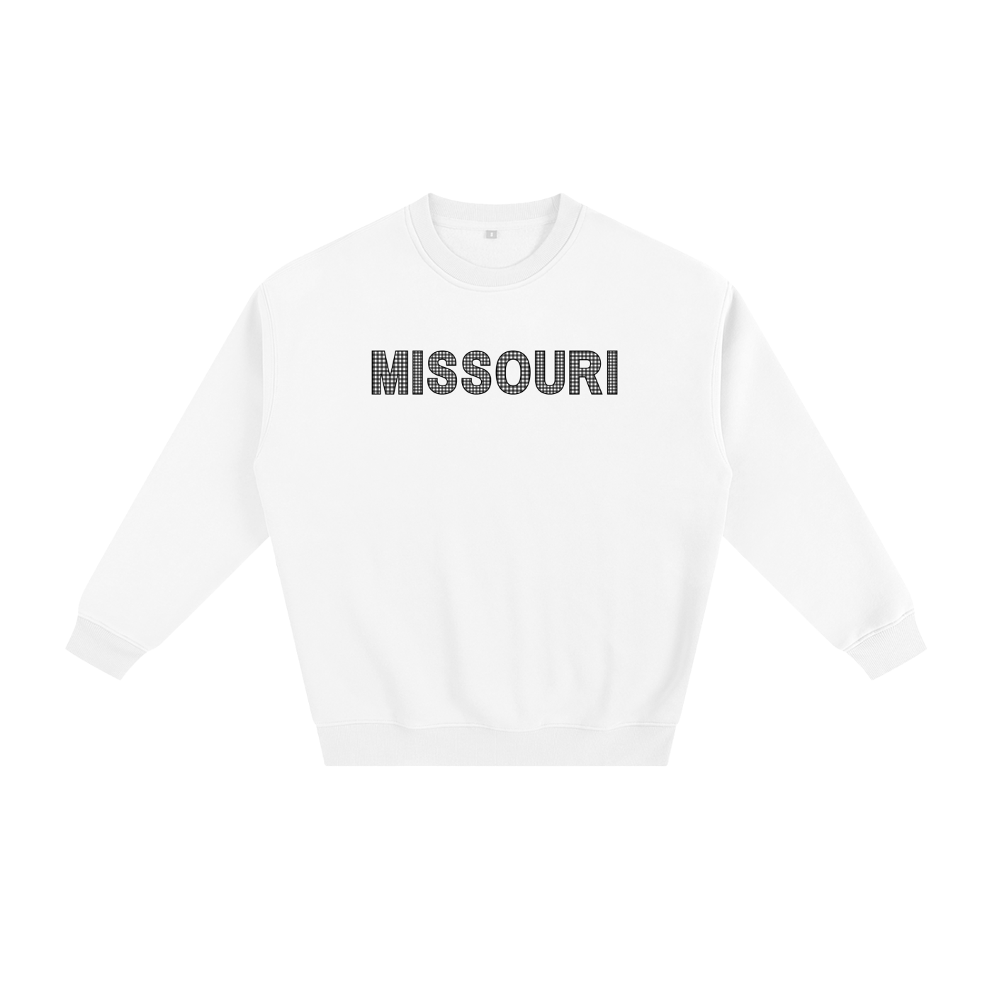 Black Gingham Crewneck