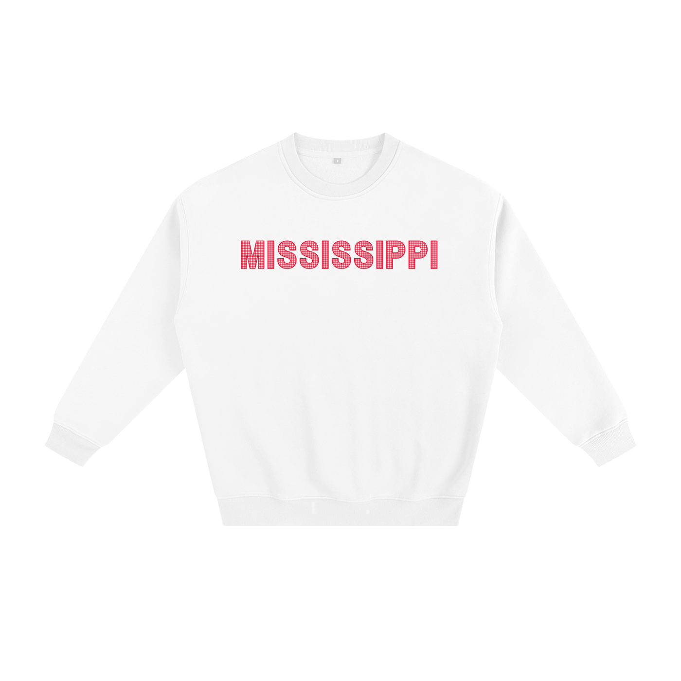 Red Gingham Crewneck