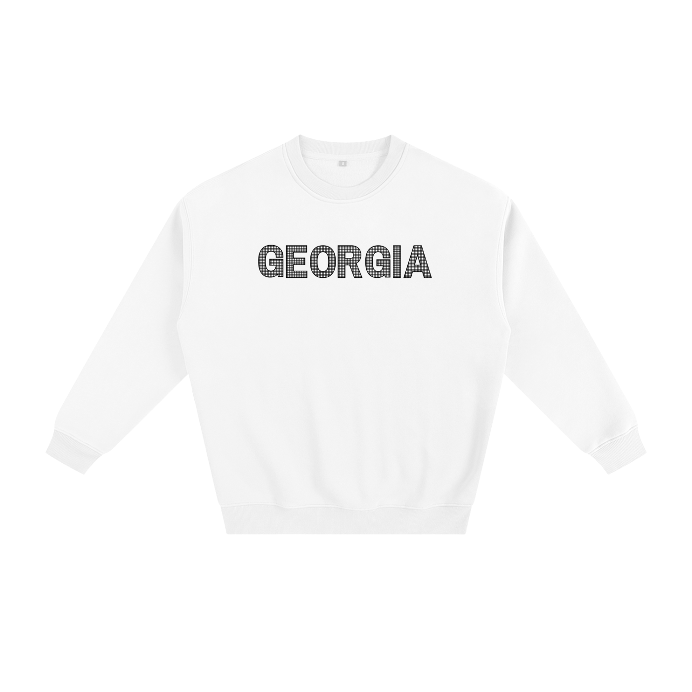 Black Gingham Crewneck