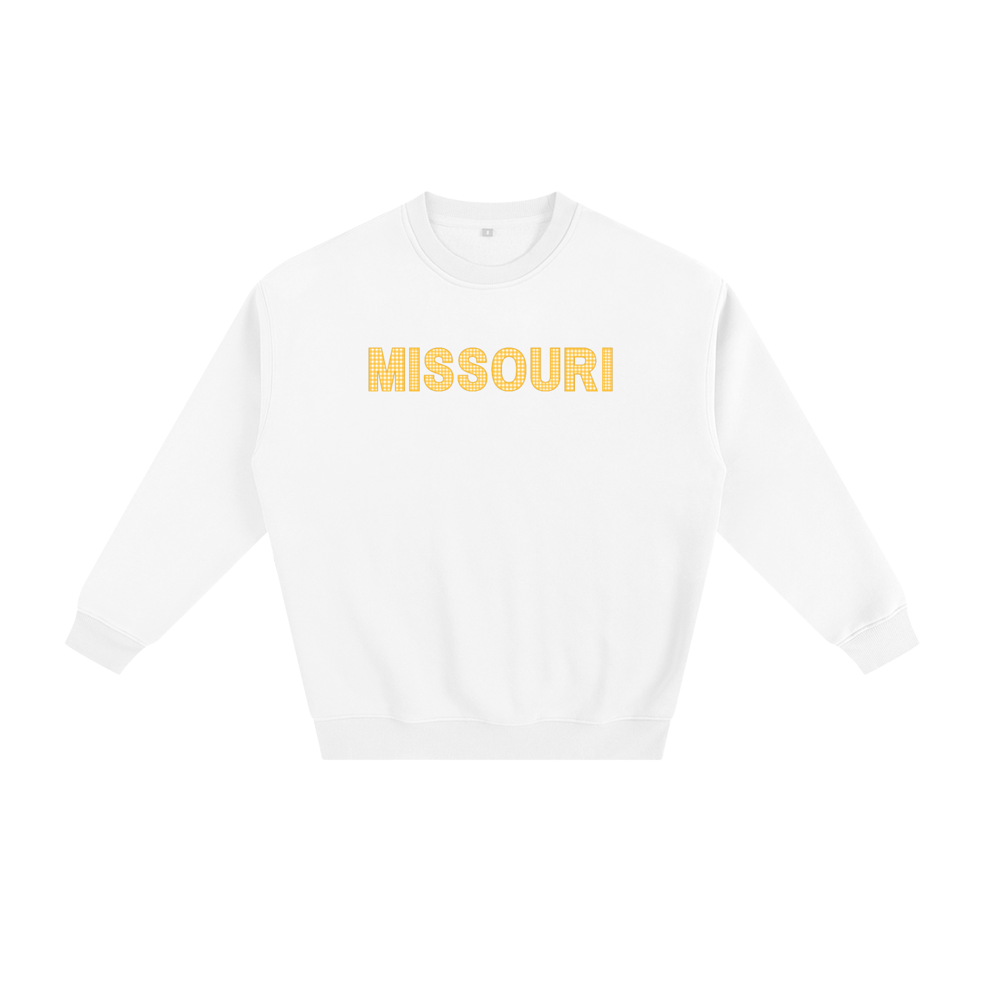 Gold Gingham Crewneck