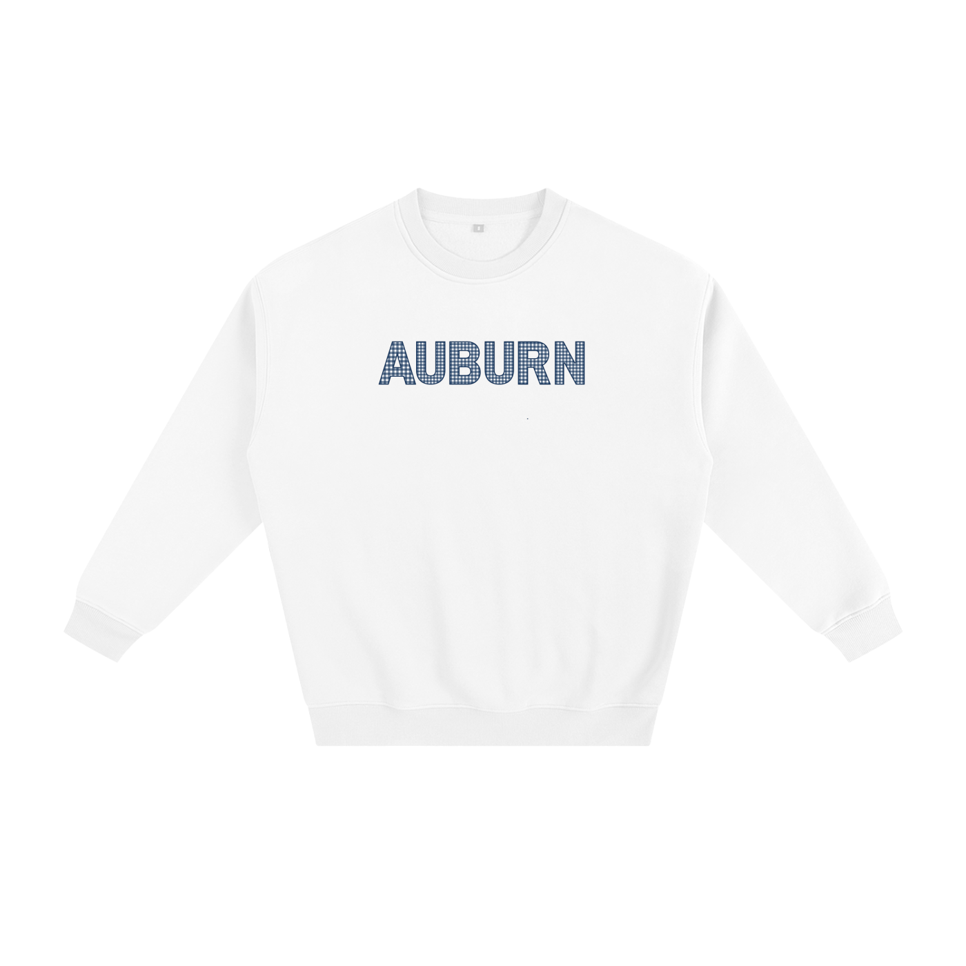 Navy Gingham Crewneck