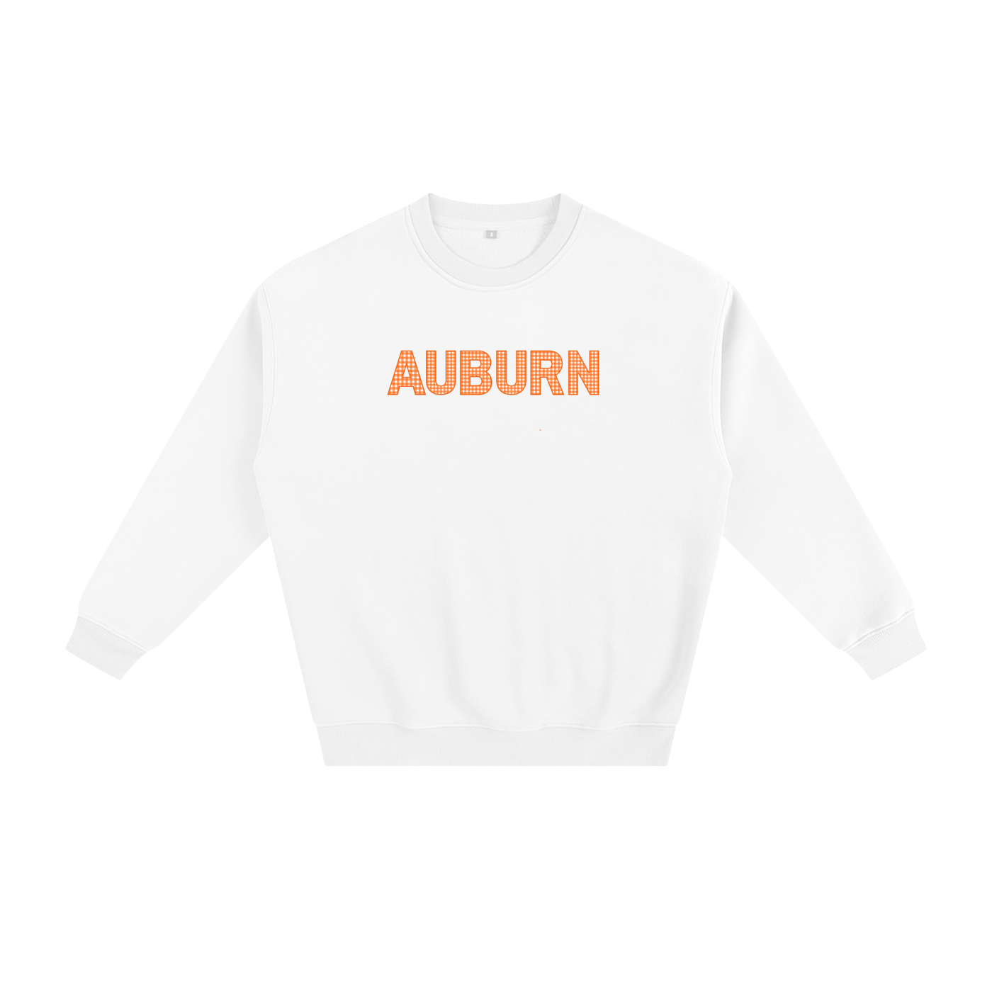 Orange Gingham Crewneck