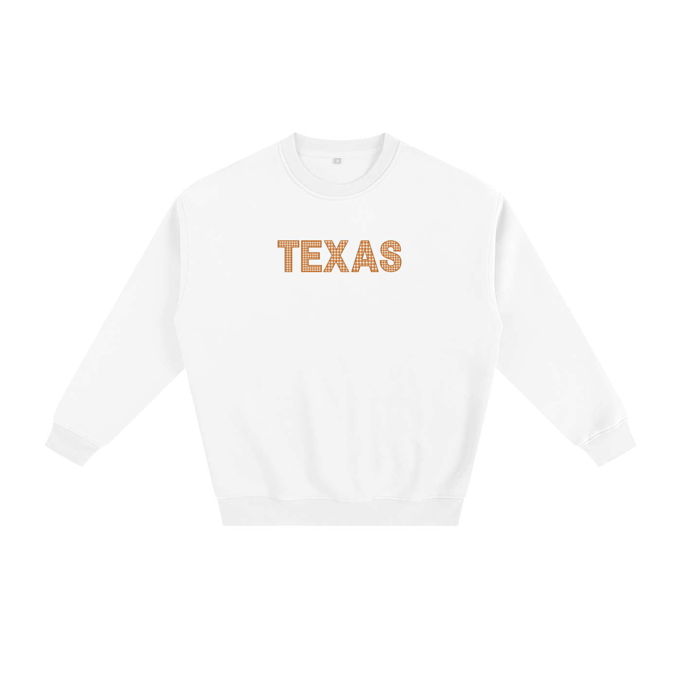 Orange Gingham Crewneck