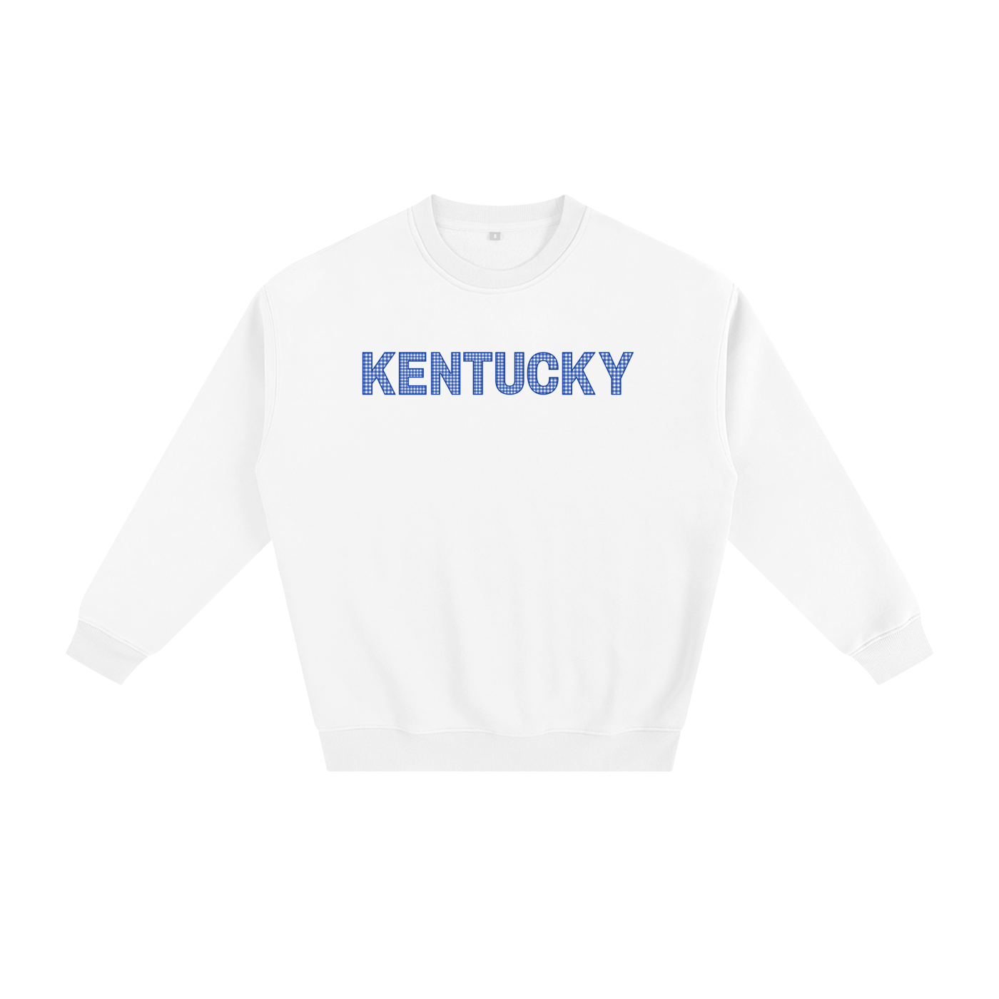 Blue Gingham Crewneck