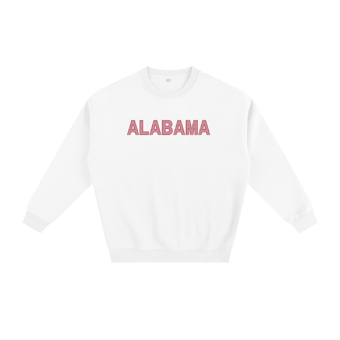 Crimson Gingham Crewneck