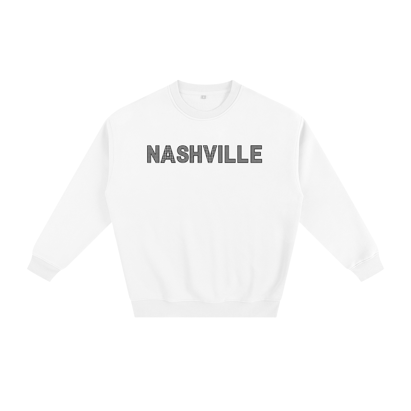 Black Gingham Crewneck