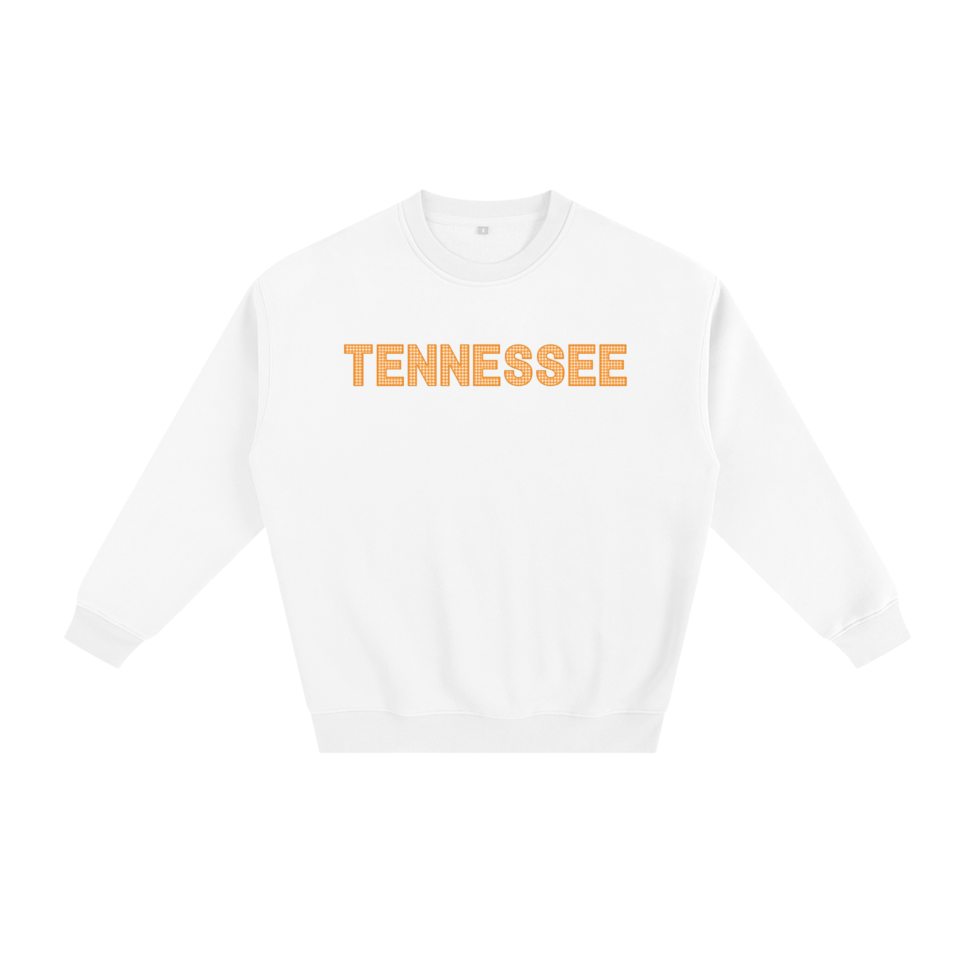 Orange Gingham Crewneck