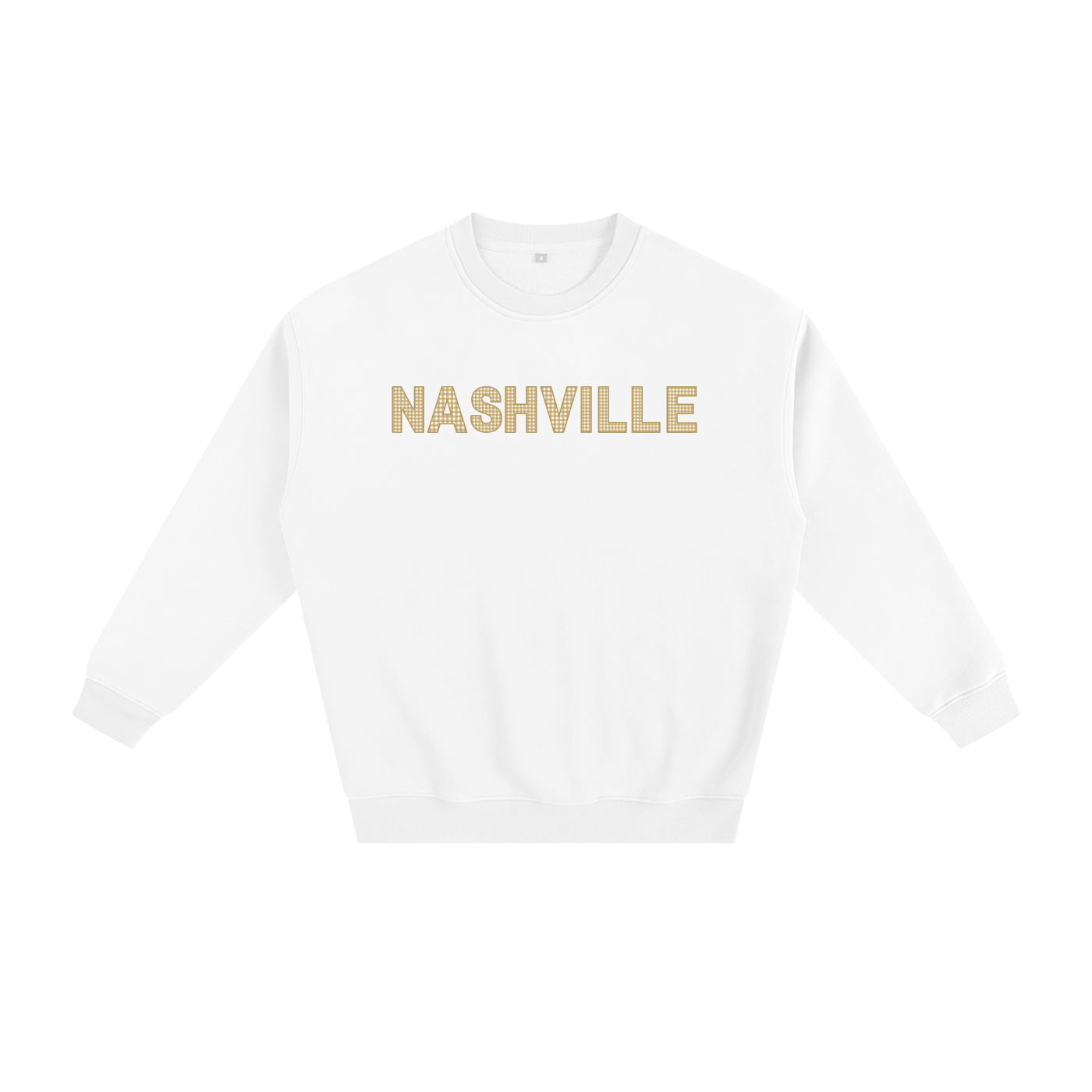 Gold Gingham Crewneck